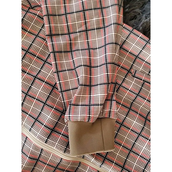 Jian Wang 2XL Men's Retro Plaid Striped Zip Up Pockets Jogger Style Track Suit - Picture 5 of 16